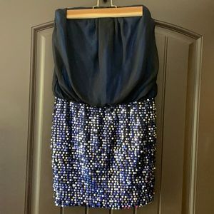 💫CLOSING SALE💫As U Wish darkblue strapless dress